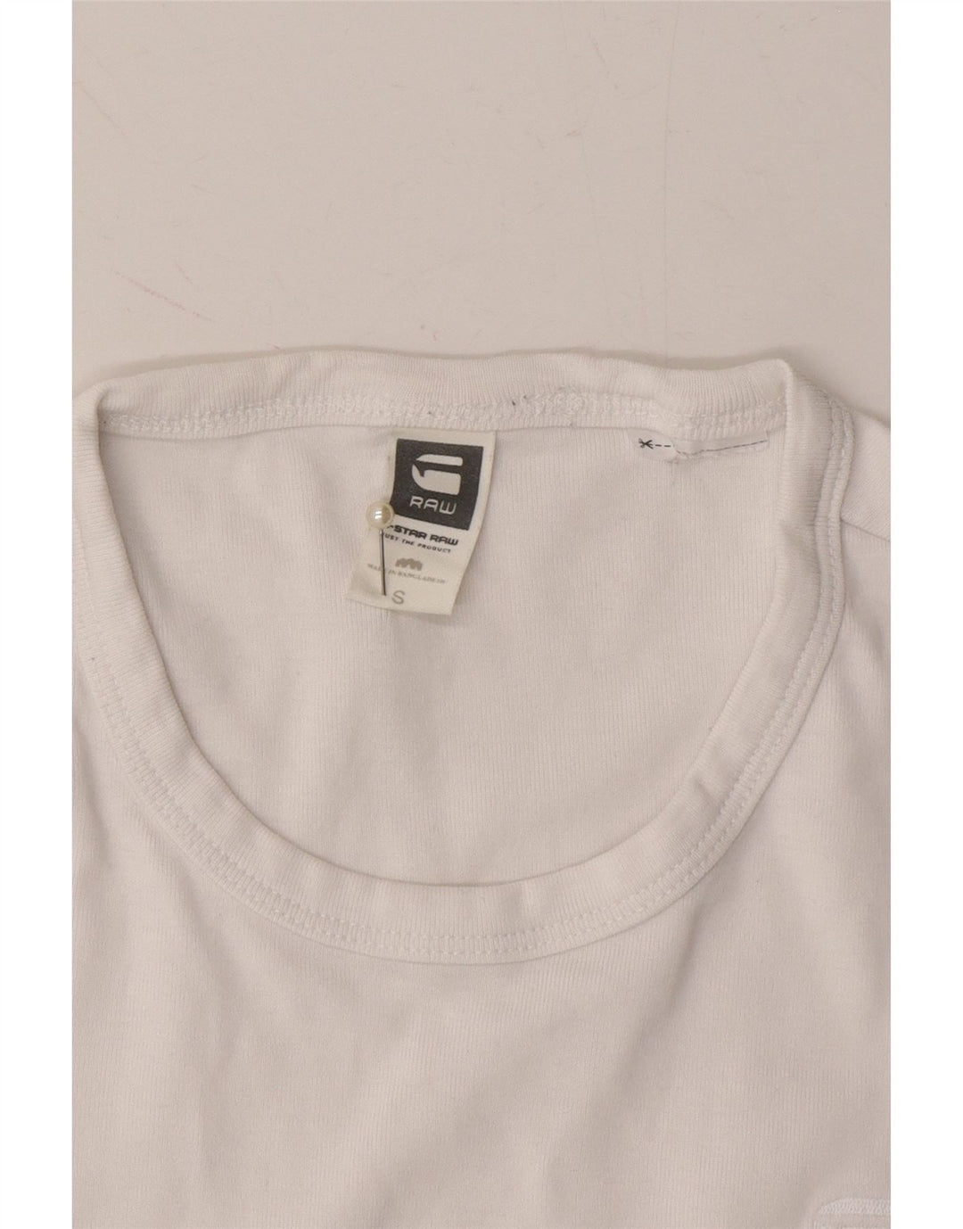 G-STAR Womens T-Shirt Top UK 8 Small White Vintage G-Star and Second-Hand G-Star from Messina Hembry 