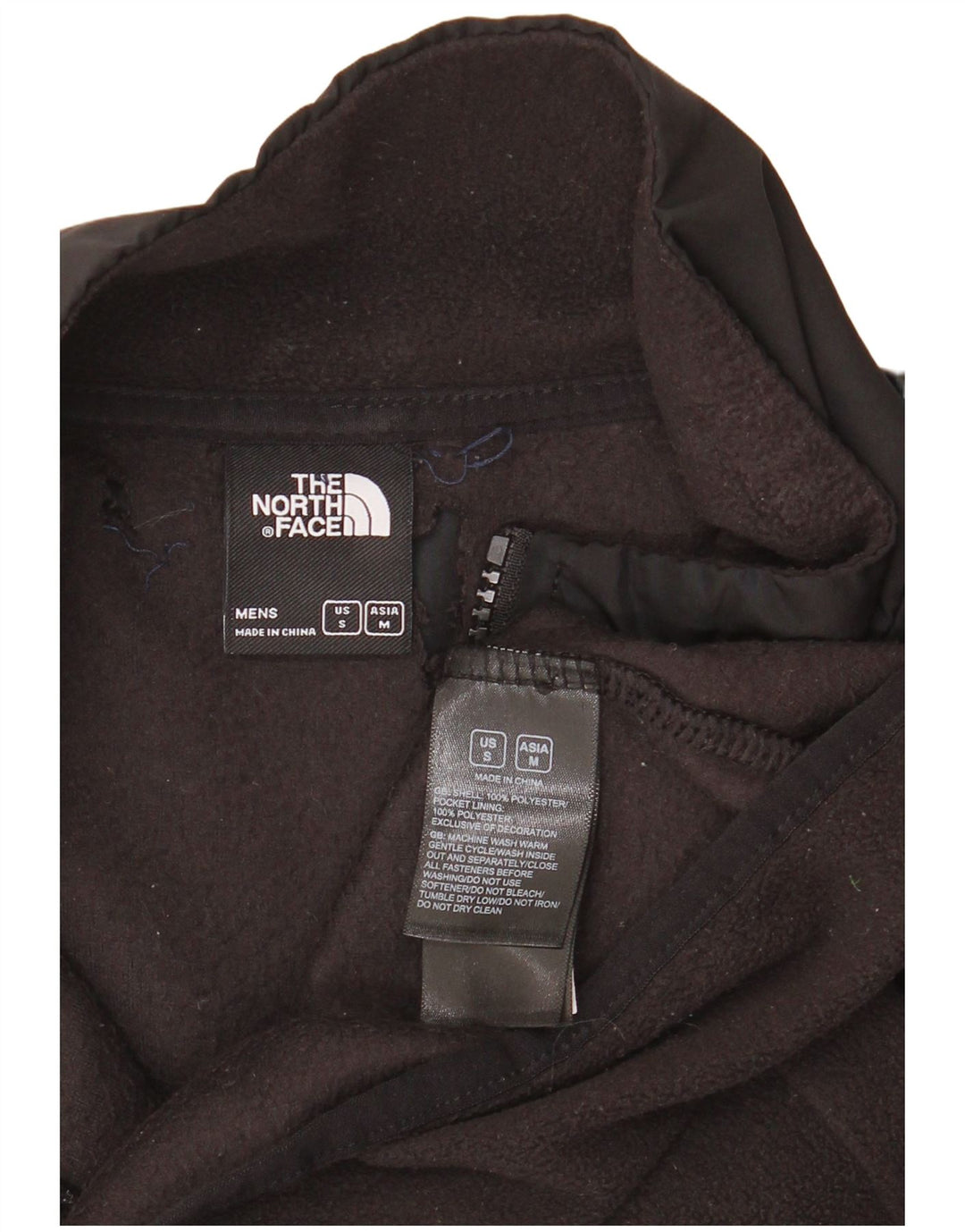 The North Face Mens Fleece Jacket UK 36 Small Black Polyester