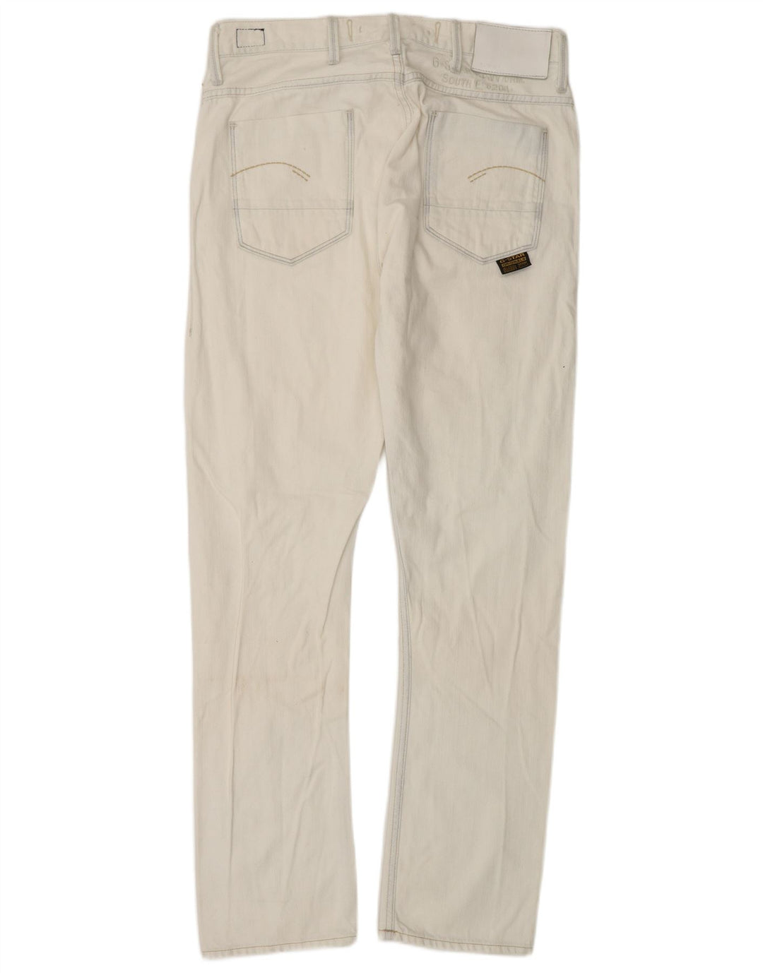 G-Star Mens Straight Jeans  W34 L32 White Cotton
