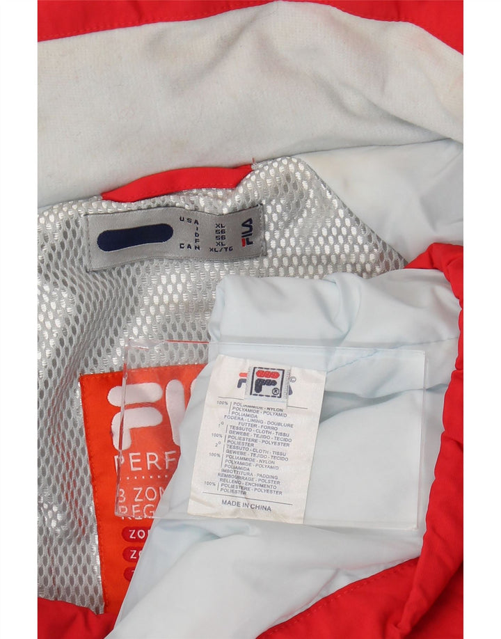 Fila Mens Ski Jacket IT 56 XL Red Colourblock Polyamide