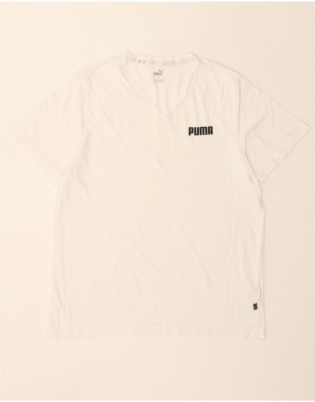 PUMA Mens T-Shirt Top Large White Cotton Vintage Puma and Second-Hand Puma from Messina Hembry 