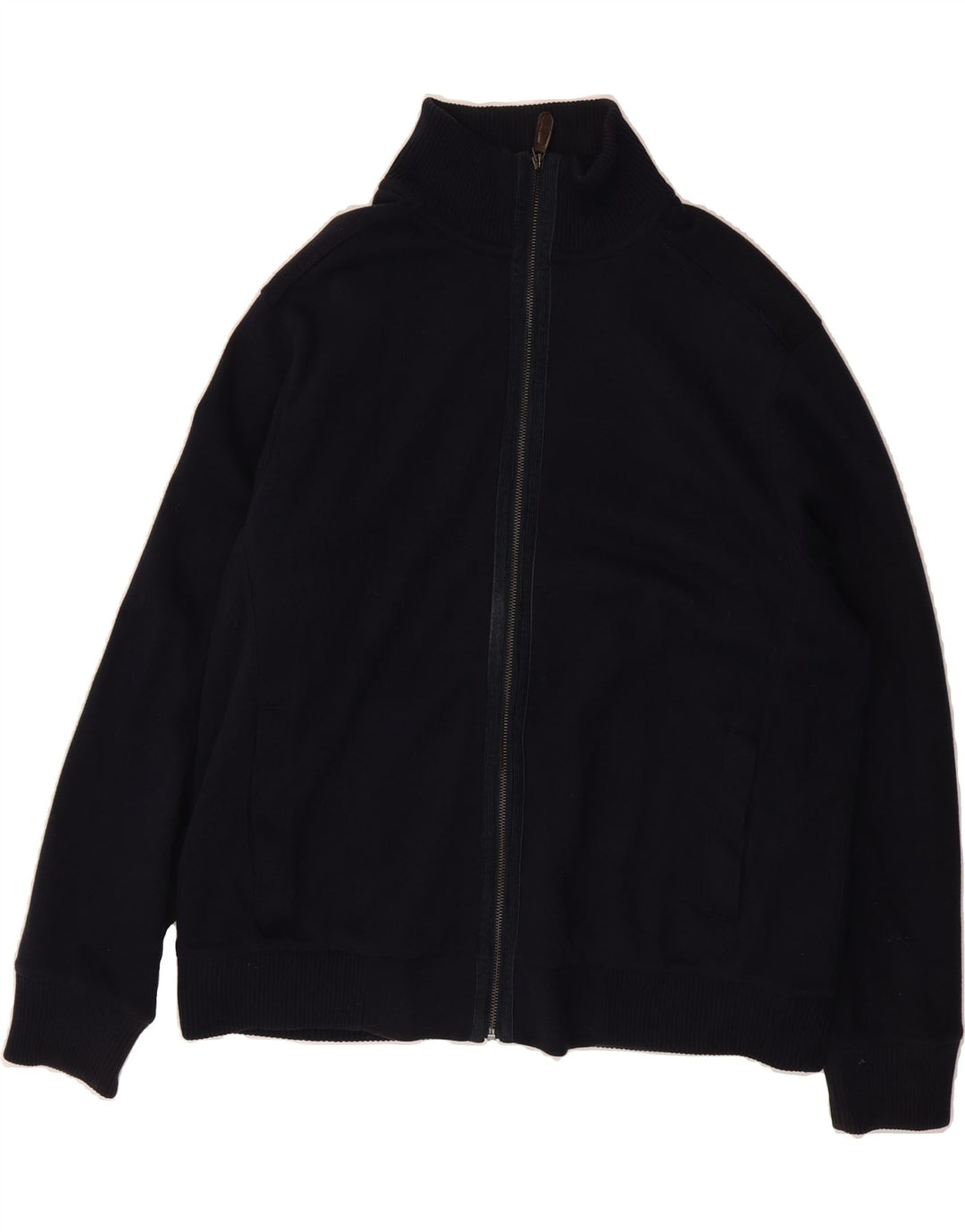 MARKS & SPENCER Mens Bomber Jacket UK 42 XL Navy Blue Cotton Vintage Marks & Spencer and Second-Hand Marks & Spencer from Messina Hembry 