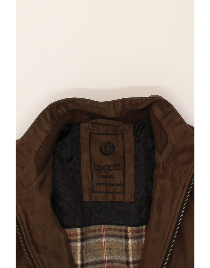 BUGATTI Mens Relaxed Bomber Jacket UK 40 Large Brown Polyester Vintage Bugatti and Second-Hand Bugatti from Messina Hembry 