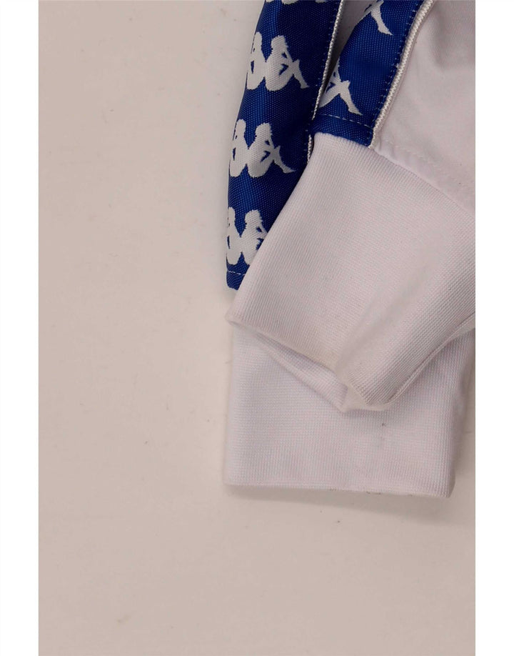 Kappa Mens Graphic Tracksuit Top Jacket Medium White Colourblock Polyester