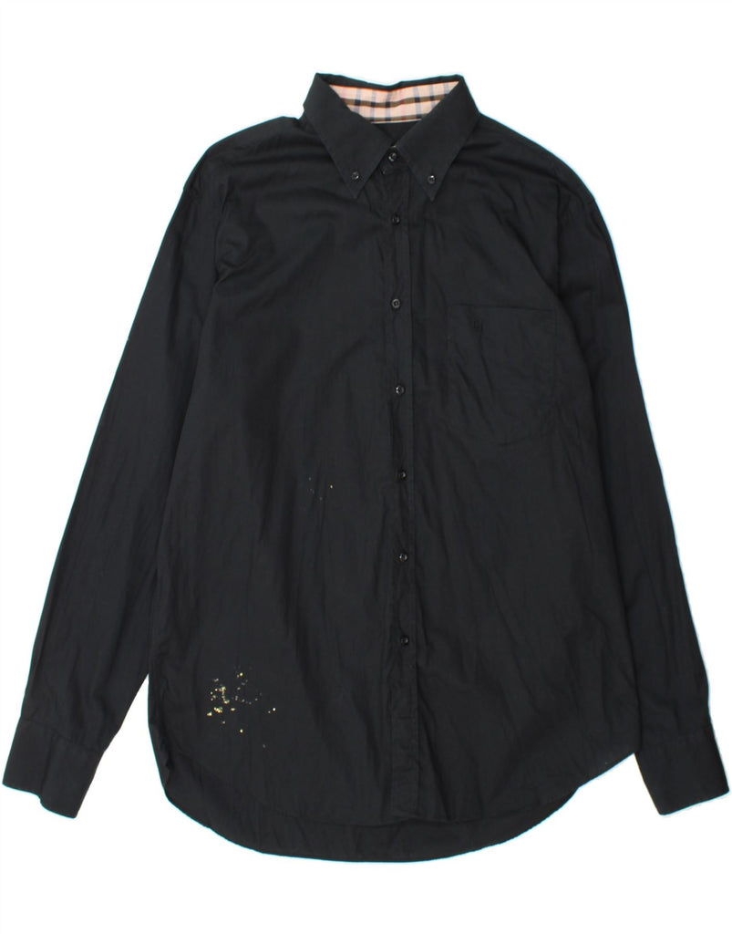 DAKS Mens Shirt Size 17 XL Black Cotton Vintage DAKS and Second-Hand DAKS from Messina Hembry 