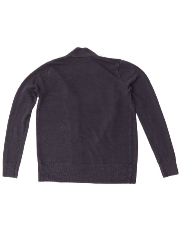 Marks & Spencer Womens Open Cardigan Sweater UK 6 XS Navy Blue Acrylic