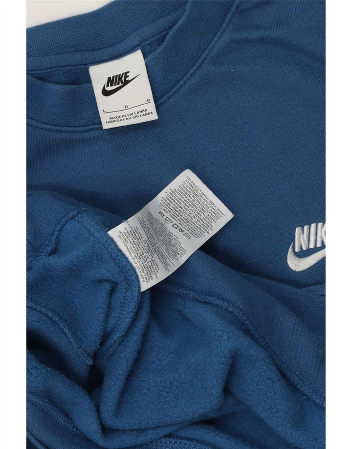 Nike Mens Sweatshirt Jumper Large Blue Cotton