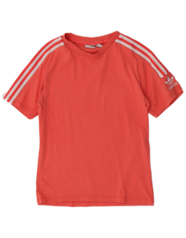 Adidas Womens Graphic T-Shirt Top UK 6 Small Pink Cotton