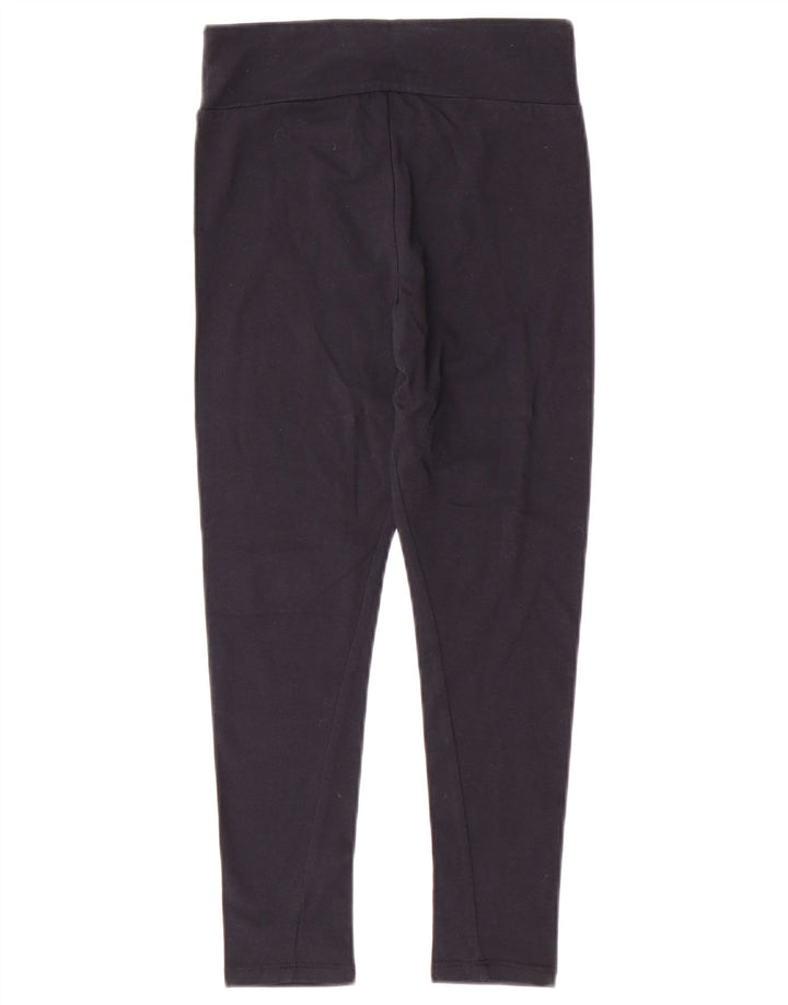 JORDAN Girls Leggings 10-11 Years Medium Navy Blue Cotton