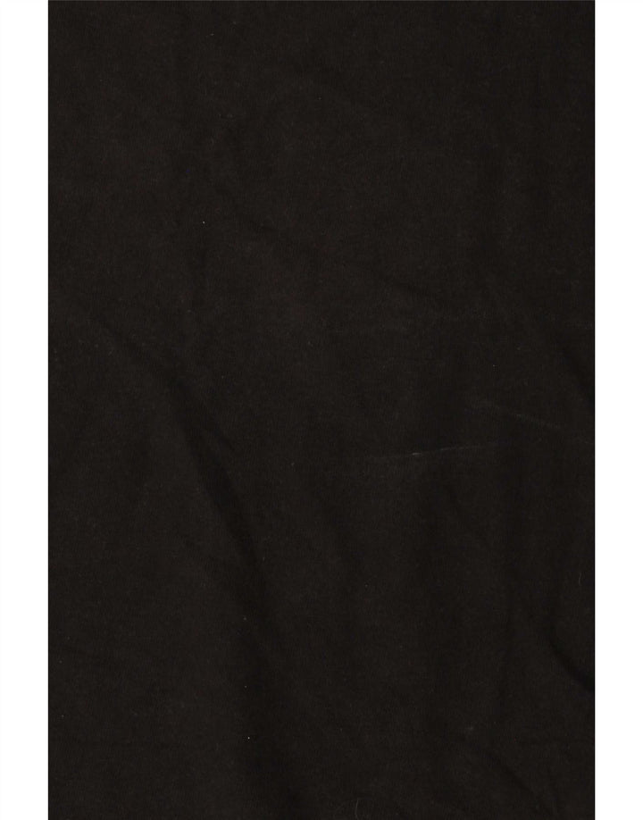 Reebok Womens T-Shirt Top UK 12 Medium Black Cotton