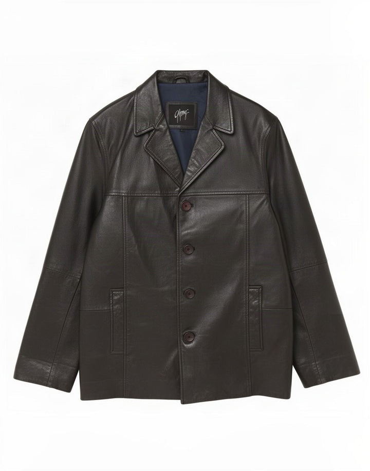 Gipsy Mens Leather Jacket UK 40 Large Black
