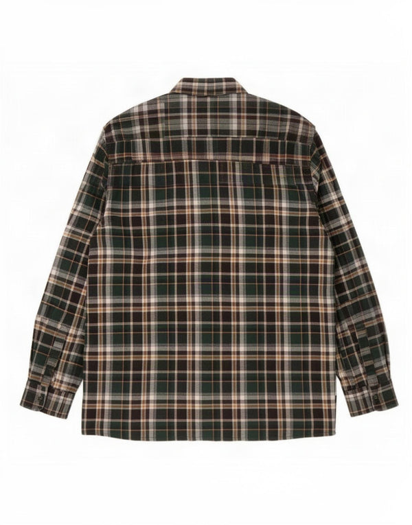 Follie Mens Flannel Shirt Size 47/48 3XL Green Check Cotton