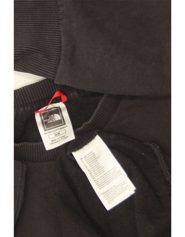 The North Face Womens Sweatshirt Jumper UK 14 Medium Black Colourblock