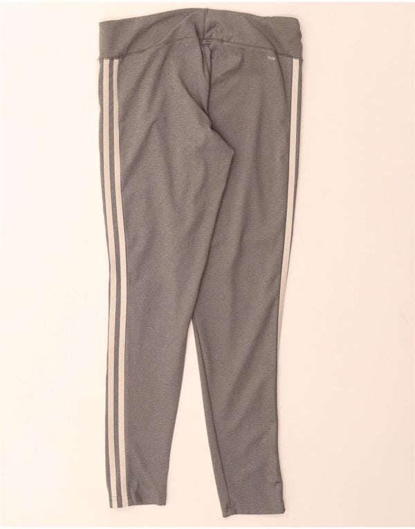Adidas Womens Climalite Leggings UK 12/14 Medium  Grey Polyester