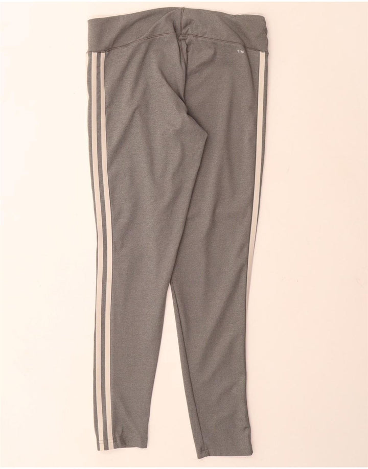 Adidas Womens Climalite Leggings UK 12/14 Medium  Grey Polyester