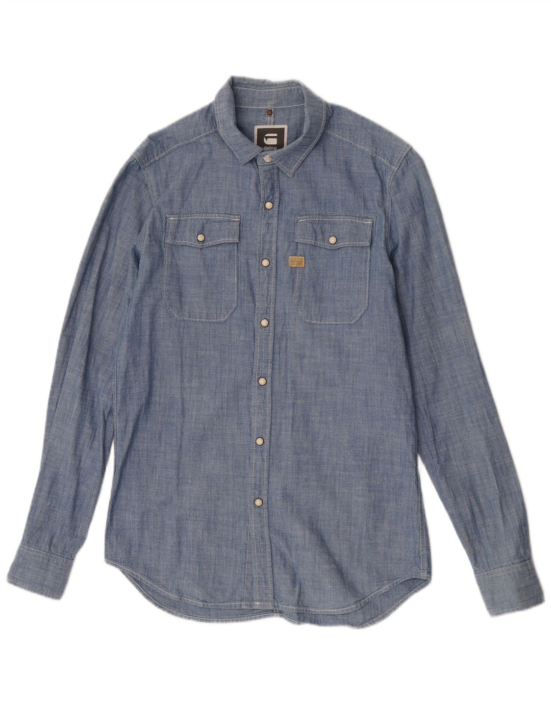 G-Star Mens Shirt Medium Blue Cotton