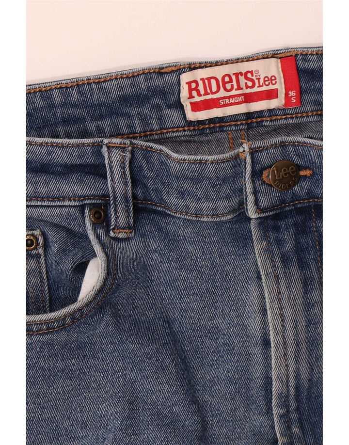 Lee Mens Riders Straight Jeans W36 L30 Blue Cotton