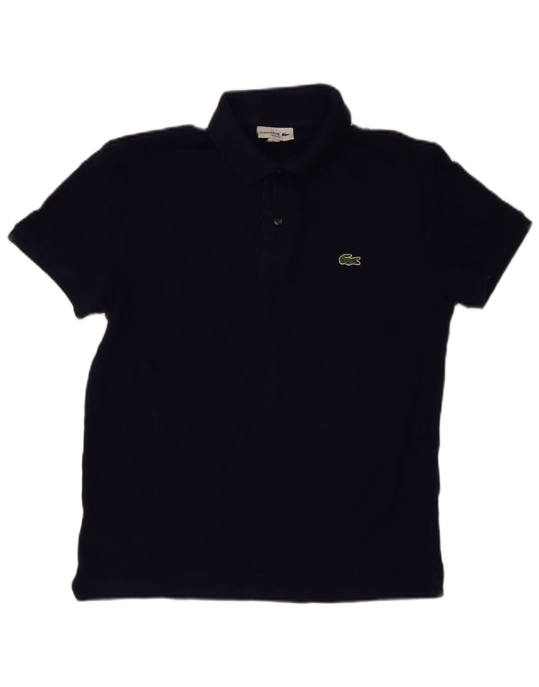 Lacoste Mens Slim Fit Polo Shirt Size 4 Medium Navy Blue Cotton