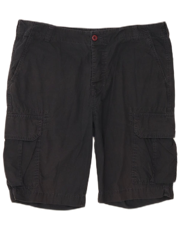 Kappa Mens Perfect Fit Cargo Shorts IT 50 Large W36  Black Cotton