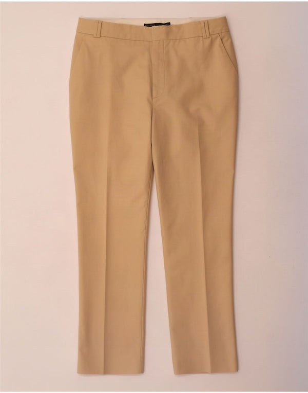 Zara Womens Straight Chino Trousers EU 40 Medium W30 L26 Beige
