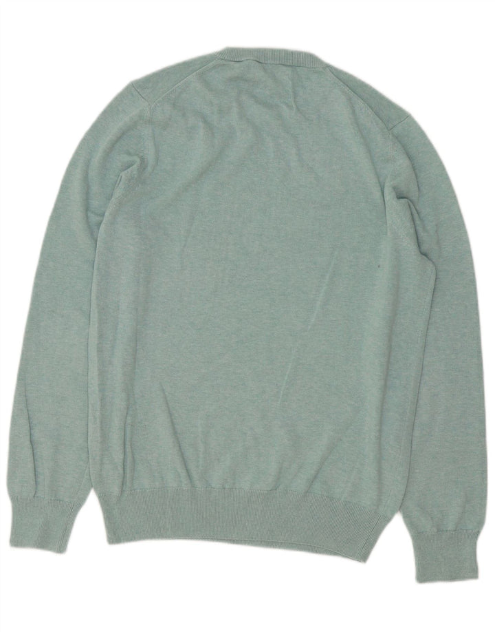 Marks & Spencer Mens Crew Neck Jumper Sweater Medium Blue Cotton