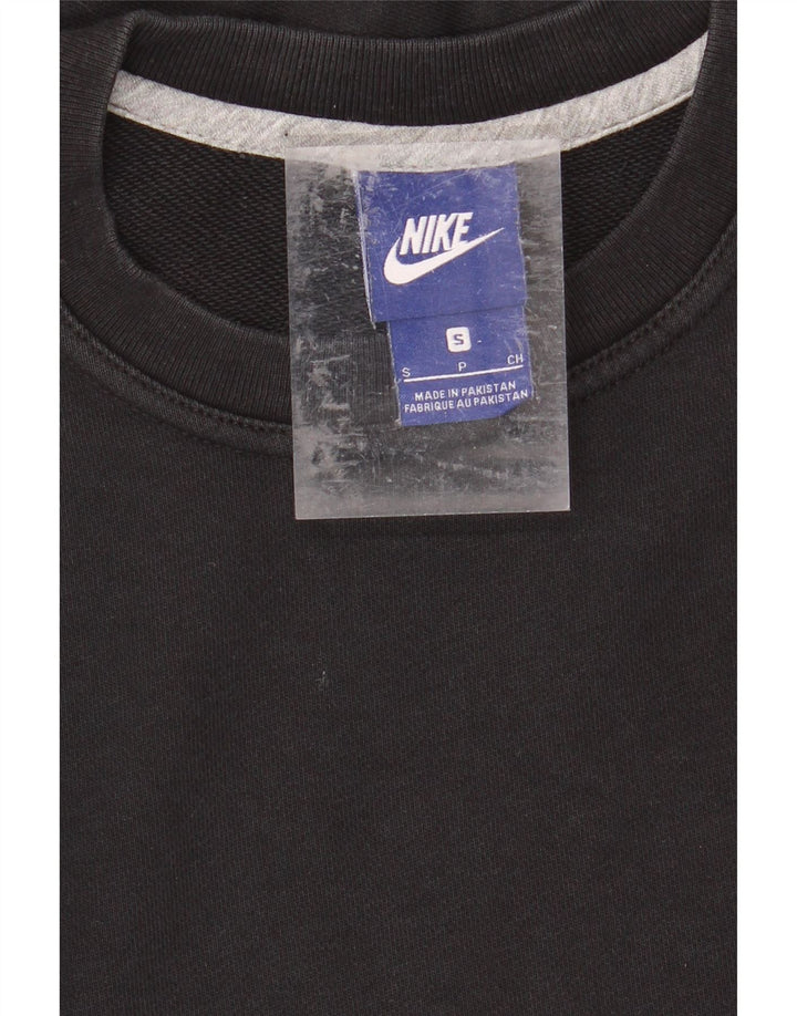 NIKE Womens Oversized Sweatshirt Jumper UK 10 Small Black Cotton