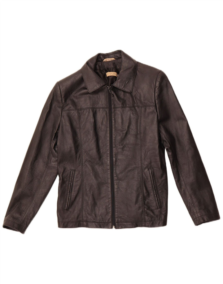 PRIVILEGI Womens Leather Jacket IT 46 Large Black Leather
