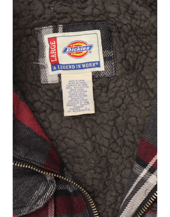 Dickies Mens Sherpa Utility Jacket UK 40 Large Multicoloured Check Cotton