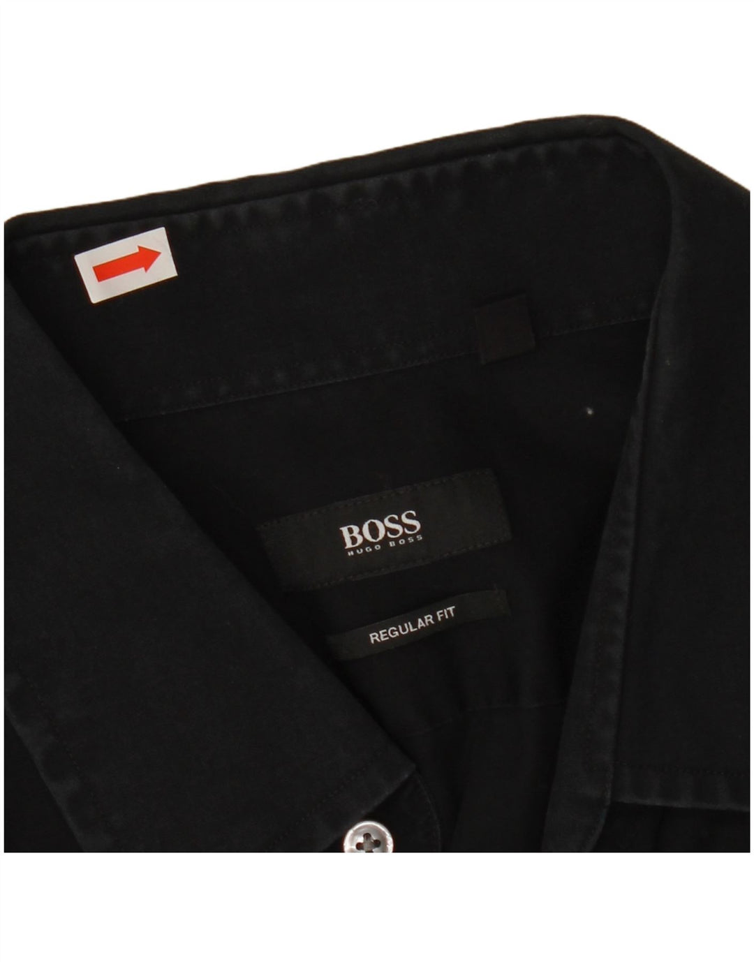 HUGO BOSS Mens Regular Fit Shirt Size 16 1/2 42 Large Black