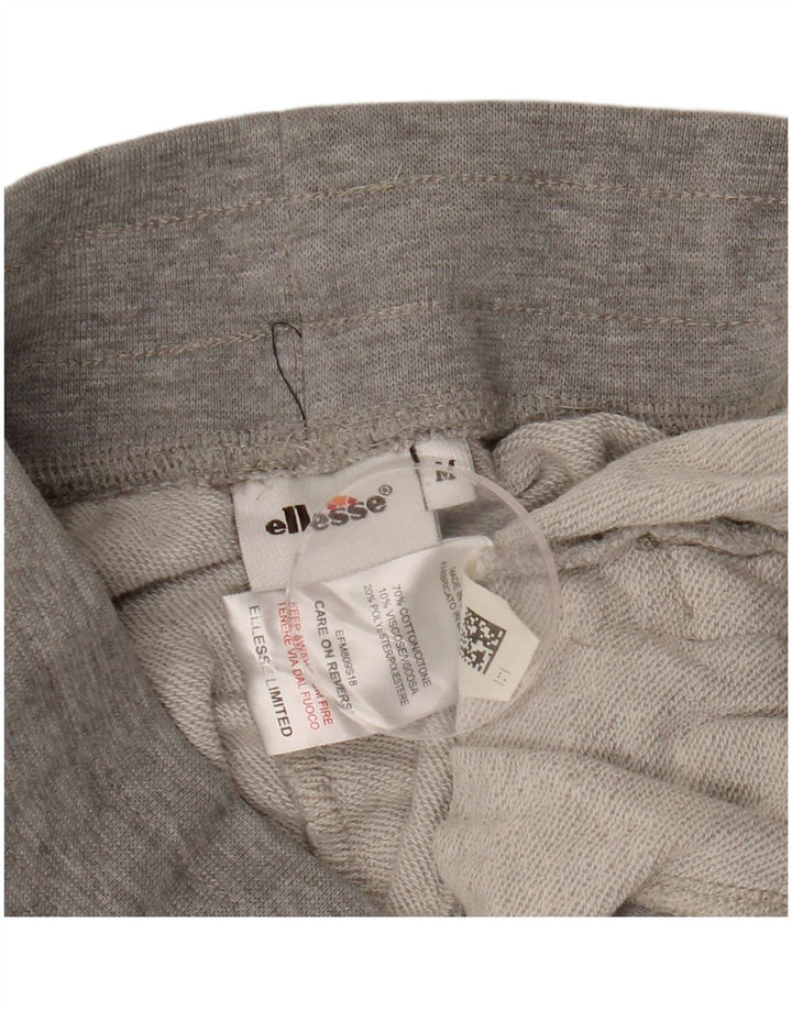 ELLESSE Mens Graphic Tracksuit Trousers Joggers Medium  Grey Flecked