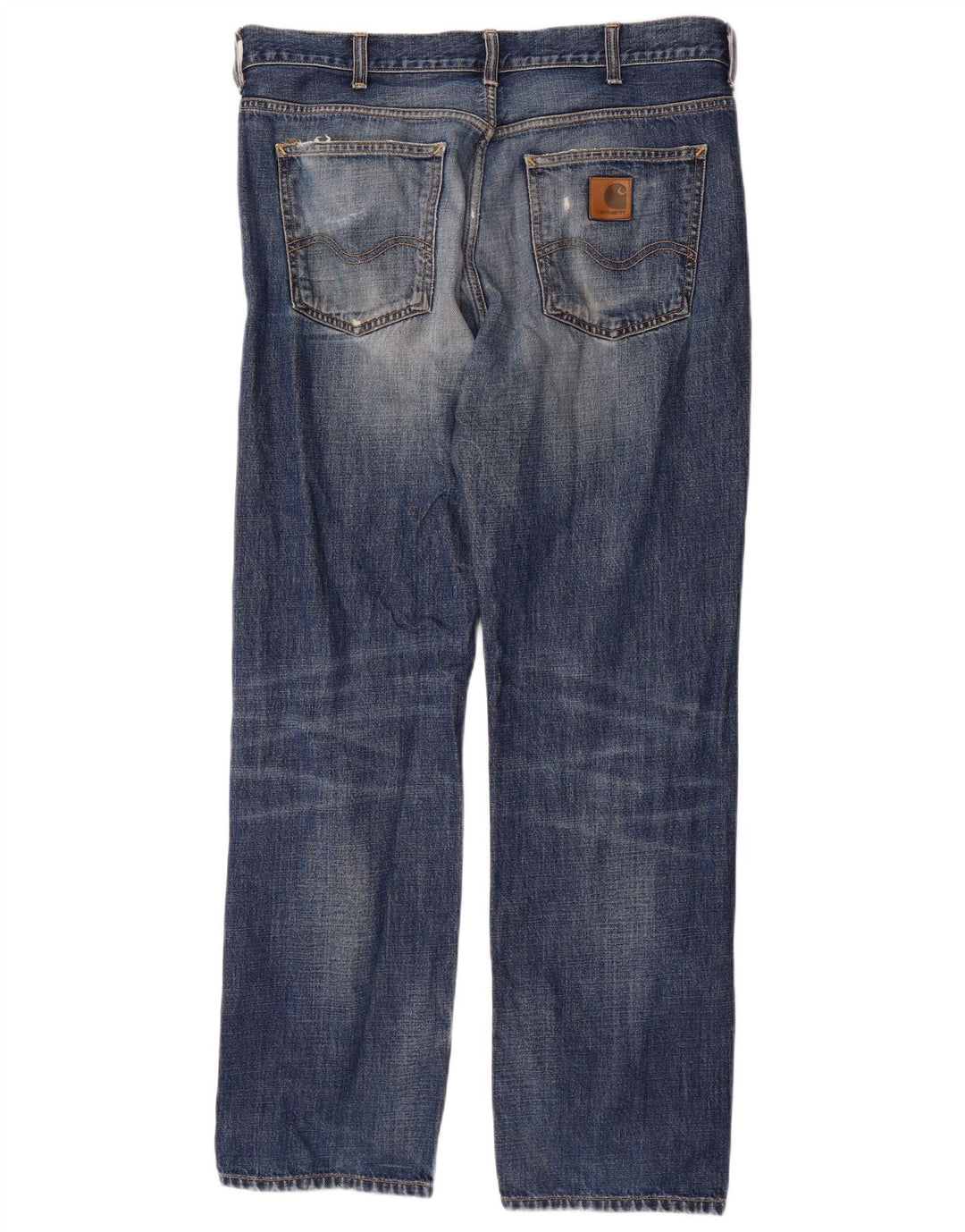 CARHARTT Mens Wip Straight Jeans W34 L32  Blue Cotton