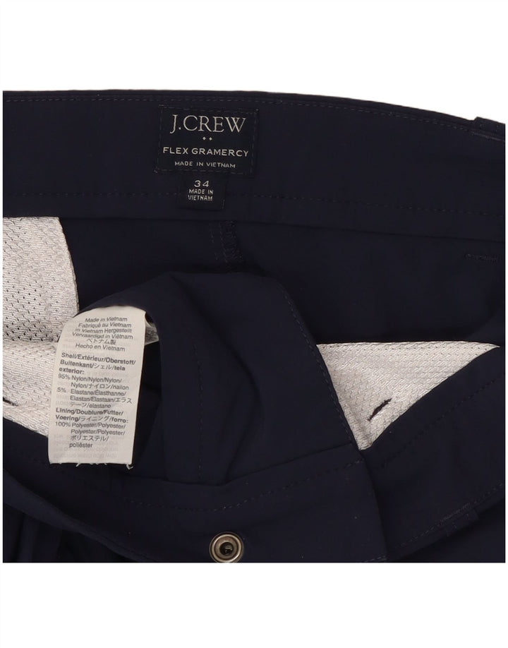 J. Crew Womens Gramercy Chino Shorts W34 Large Navy Blue Nylon