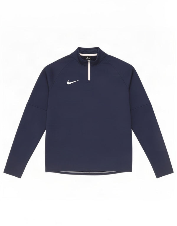 Nike Boys Dri Fit Pullover Tracksuit Top 13-14 Years XL Navy Blue