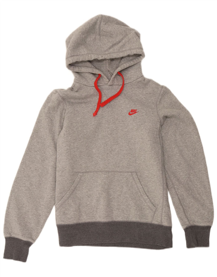 Nike Mens Hoodie Jumper Medium Grey Colourblock Cotton