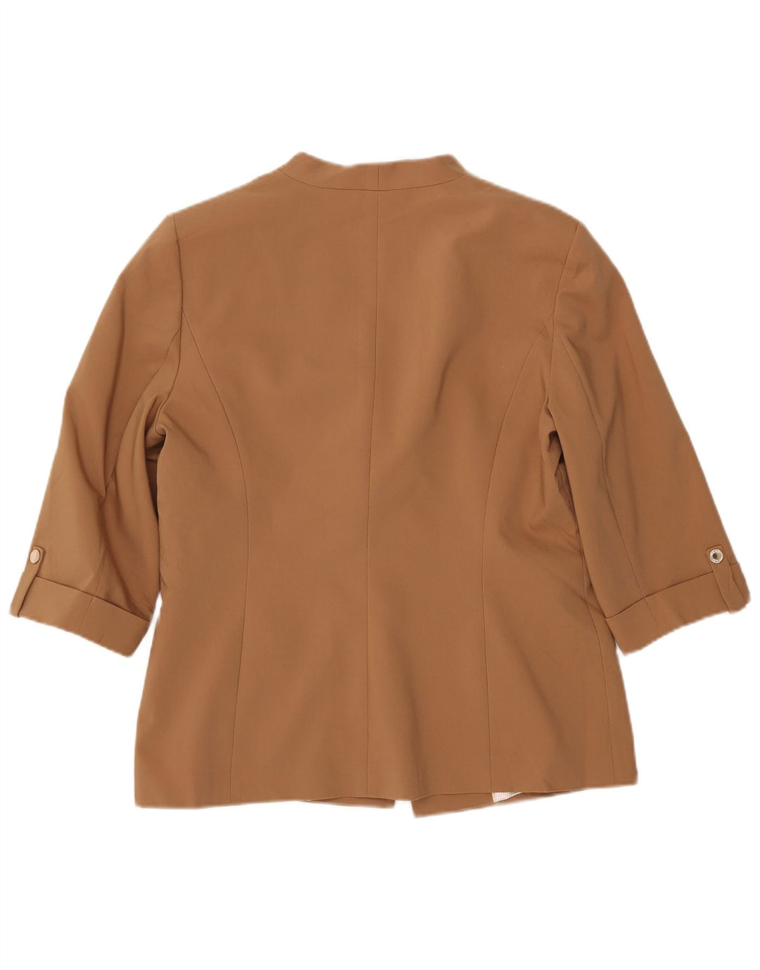 CALVIN KLEIN Womens 3/4 Sleeve 1 Button Blazer Jacket US 16 XL Beige