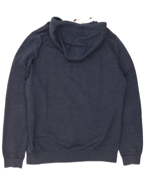 Tommy Hilfiger Mens Zip Hoodie Sweater Large Navy Blue Cotton
