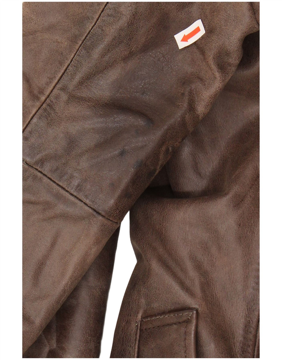 BENETTON Womens Leather Coat UK 16 Large Brown Leather