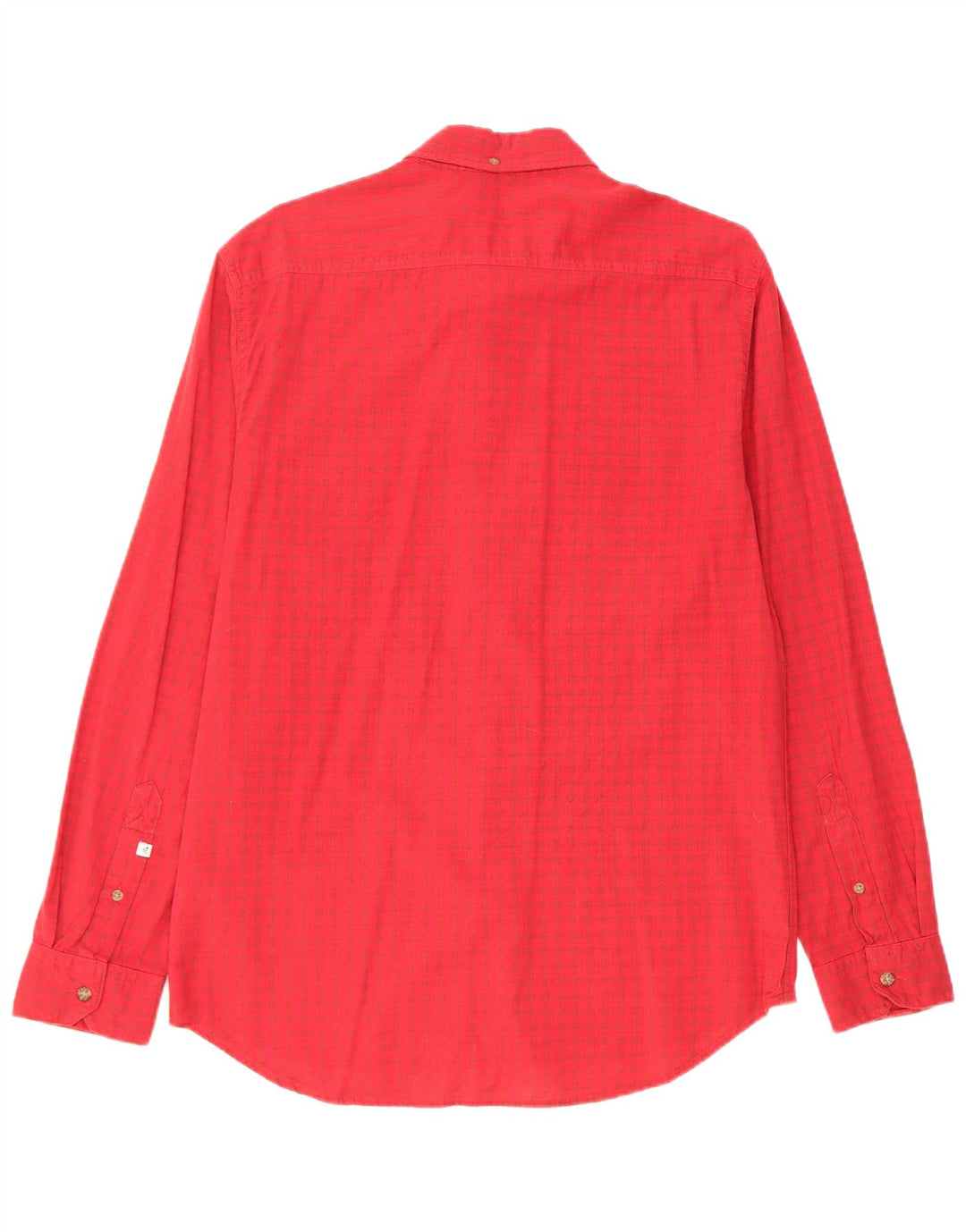 Quiksilver Mens Modern Fit Shirt Medium Red Check Cotton