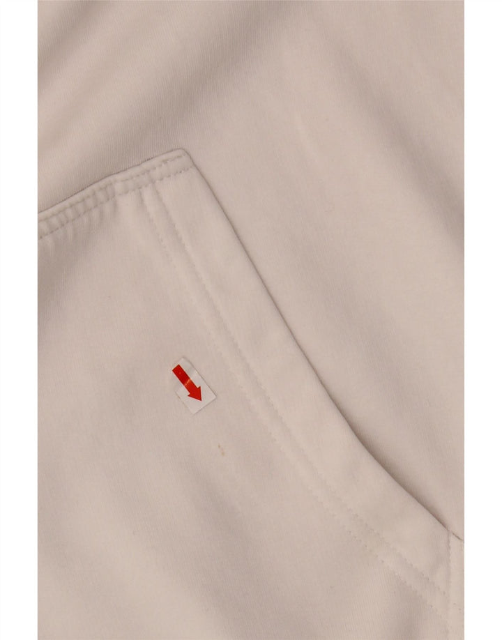 KARL KANI Mens Loose Fit Graphic Hoodie Jumper Small White Cotton