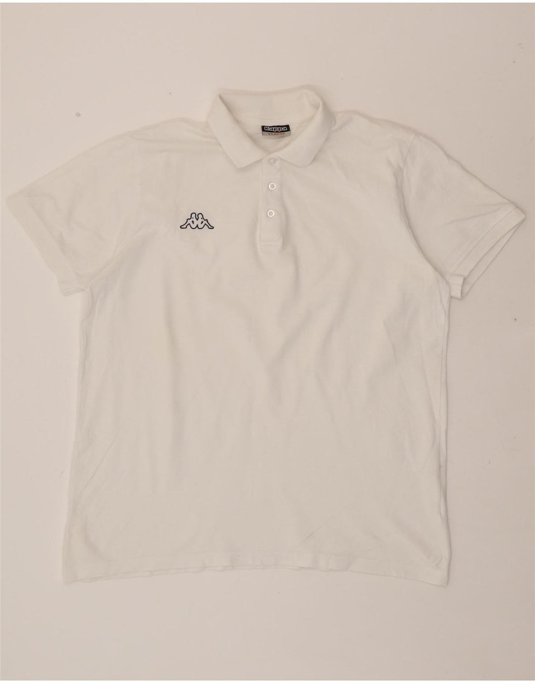 KAPPA Mens Polo Shirt XL White Vintage Kappa and Second-Hand Kappa from Messina Hembry 