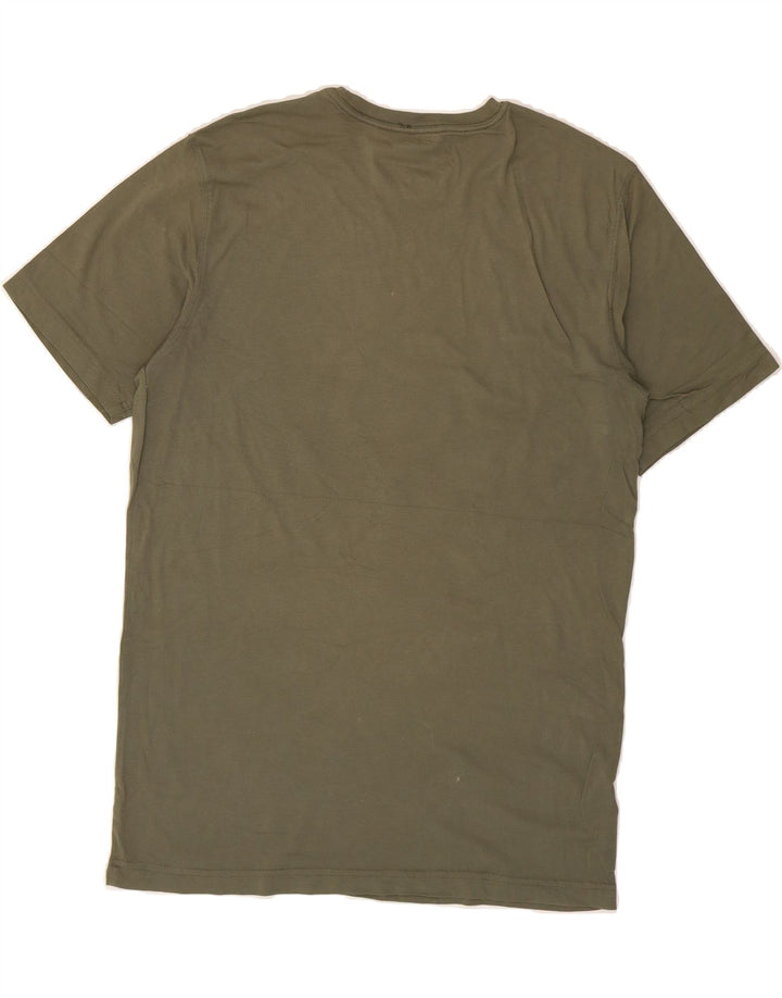 EDDIE BAUER Mens Graphic T-Shirt Top Medium Khaki Cotton Vintage Eddie Bauer and Second-Hand Eddie Bauer from Messina Hembry 