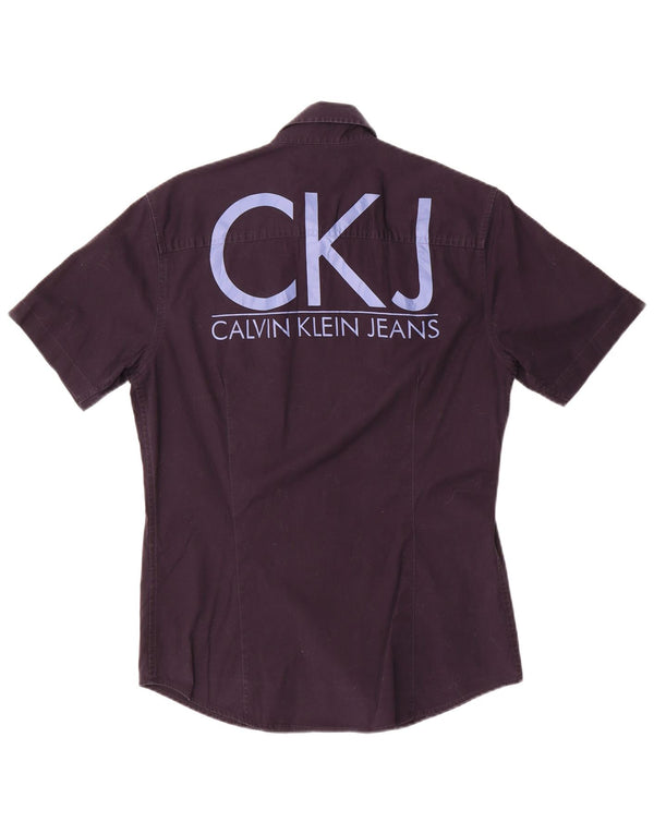 Calvin Klein Jeans Mens Graphic Short Sleeve Shirt Large Navy Blue