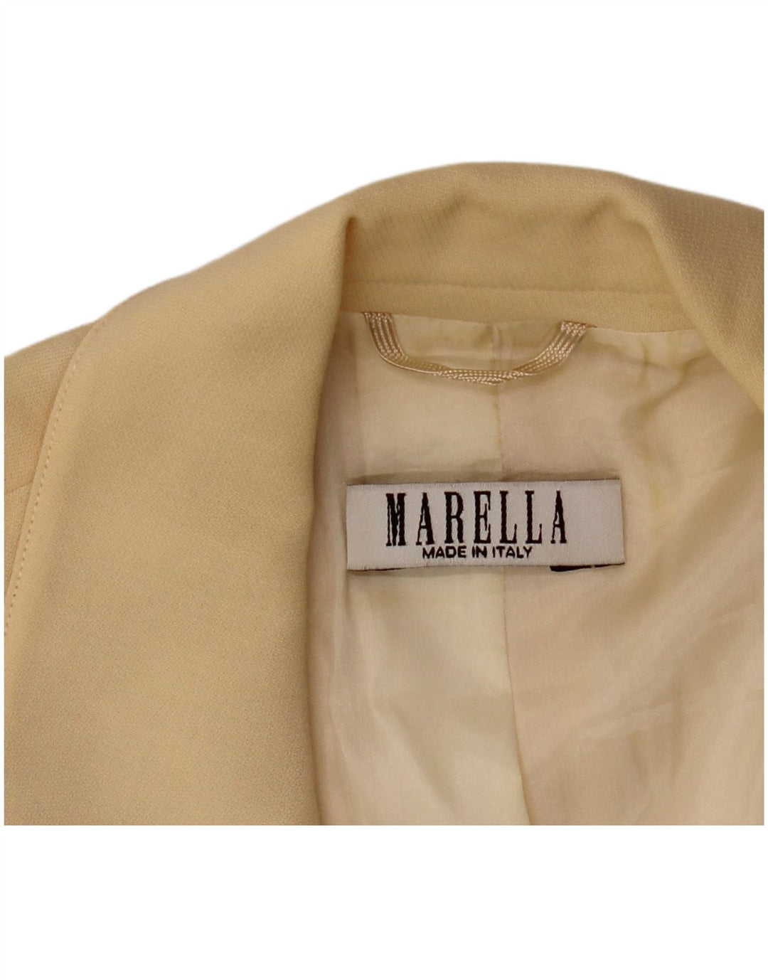 MARELLA Womens Double Breasted Blazer Jacket UK 16 Large  Yellow Wool