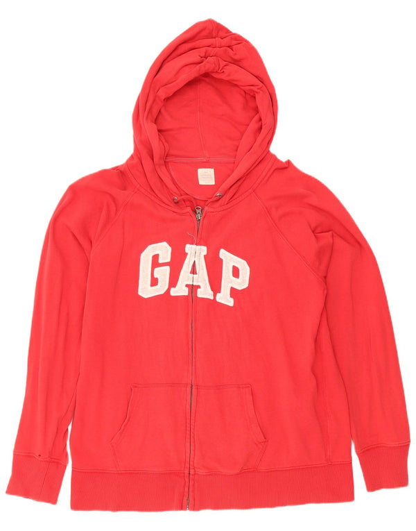 Gap Mens Graphic Zip Hoodie Sweater XL Red Cotton