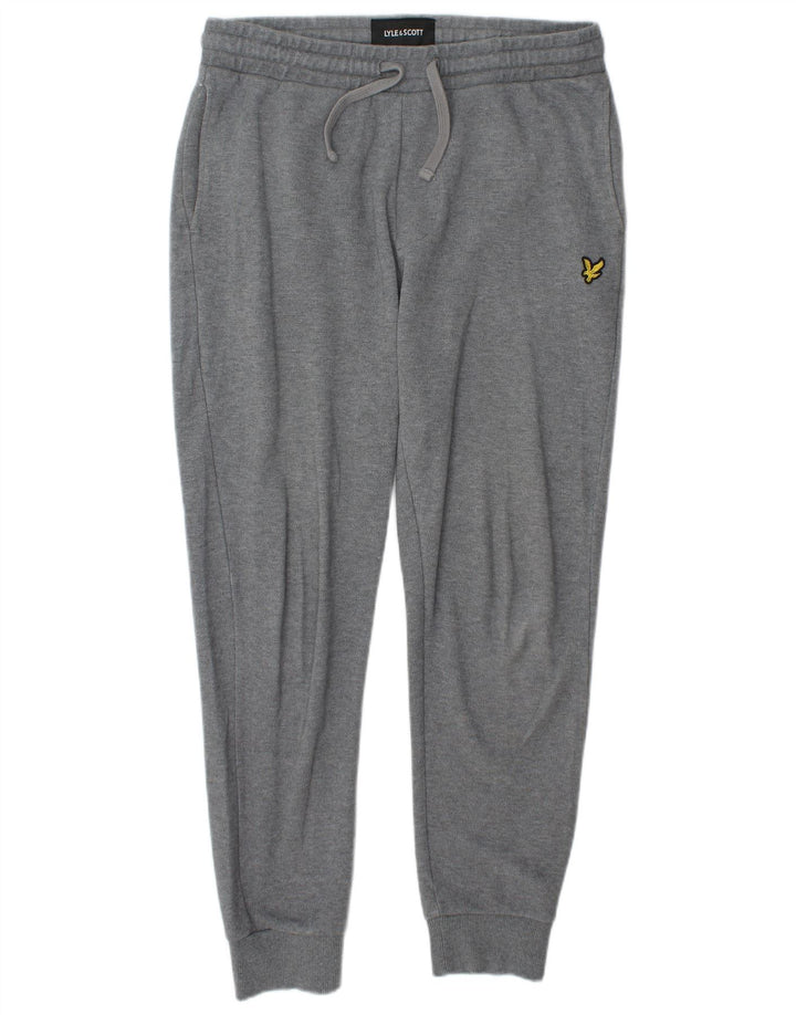 Lyle & Scott Mens Tracksuit Trousers Joggers Medium Grey Cotton