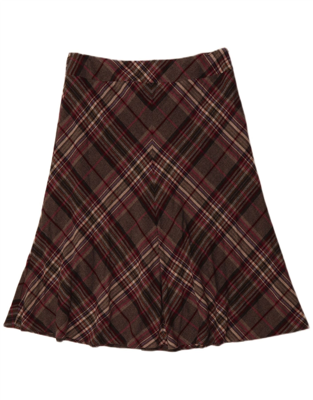 VIYELLA Womens A-Line Skirt UK 16 Large W36  Grey Check Wool