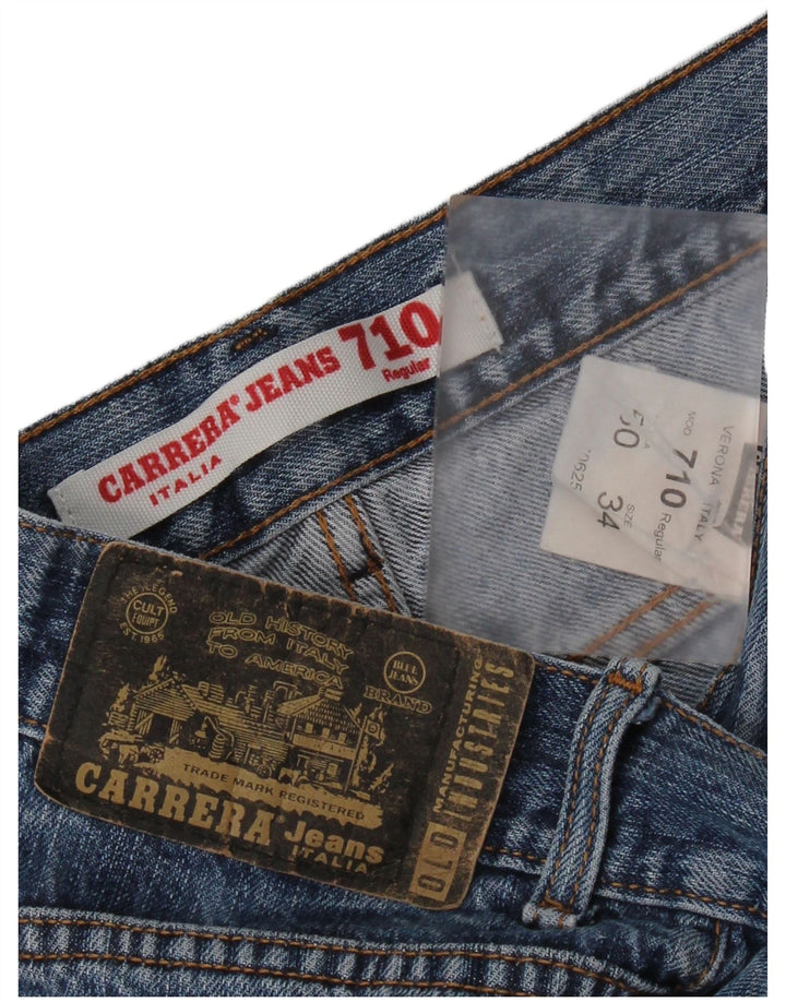 Carrera Mens 710 Regular Straight Jeans W34 L28 Blue Cotton