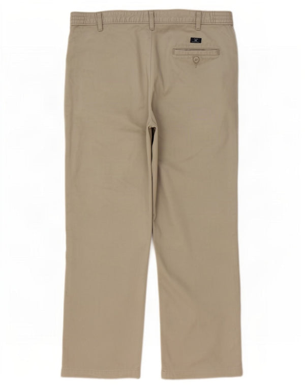 Marks & Spencer Mens Blue Harbour Pegged Chino Trousers W44 L31 Khaki