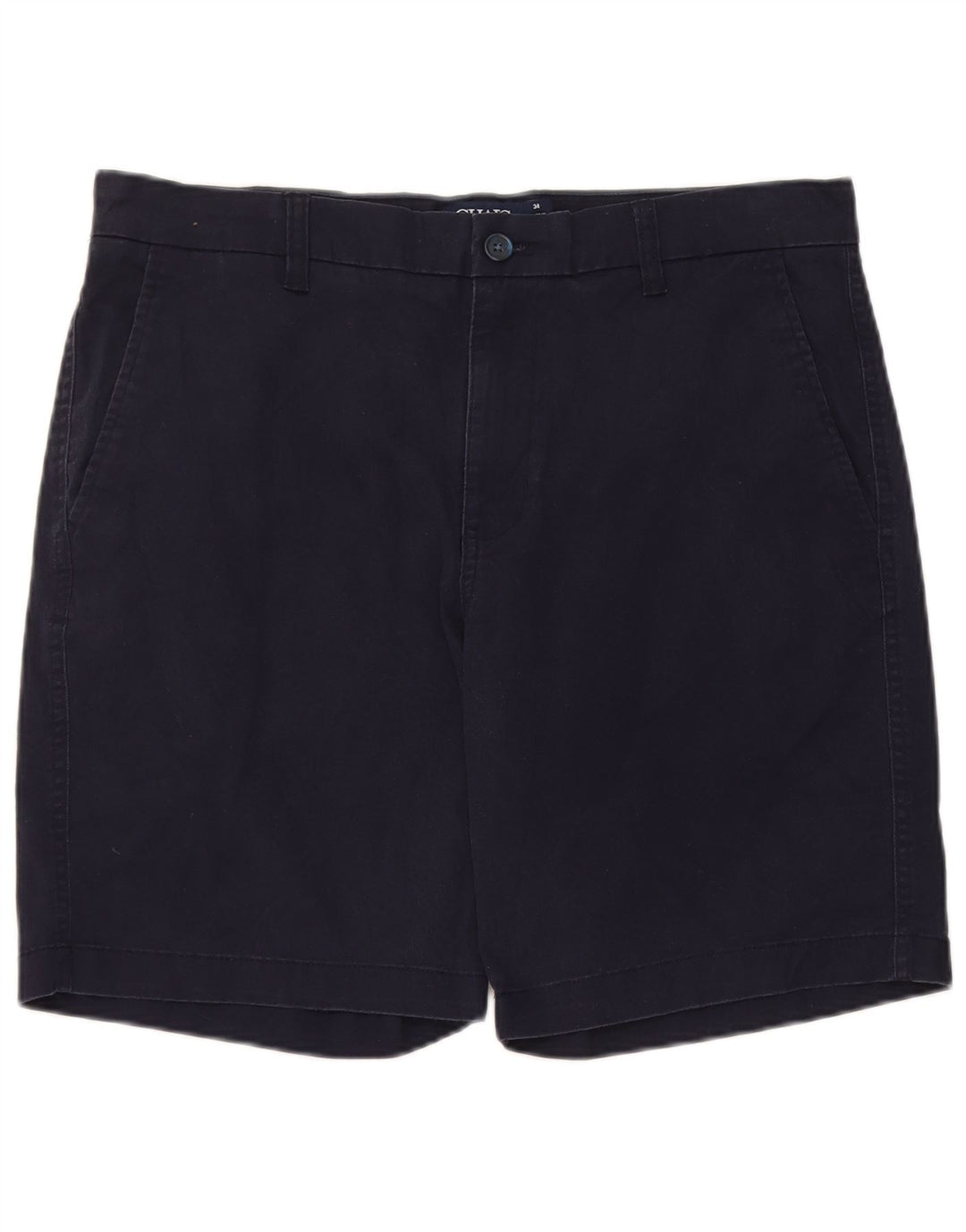 Chaps Mens Chino Shorts W34 Large Navy Blue Cotton
