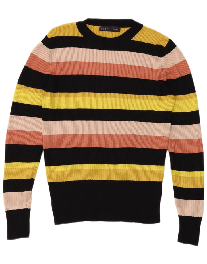 Marks & Spencer Womens Crew Neck Jumper Sweater UK 12 Medium Multicoloured